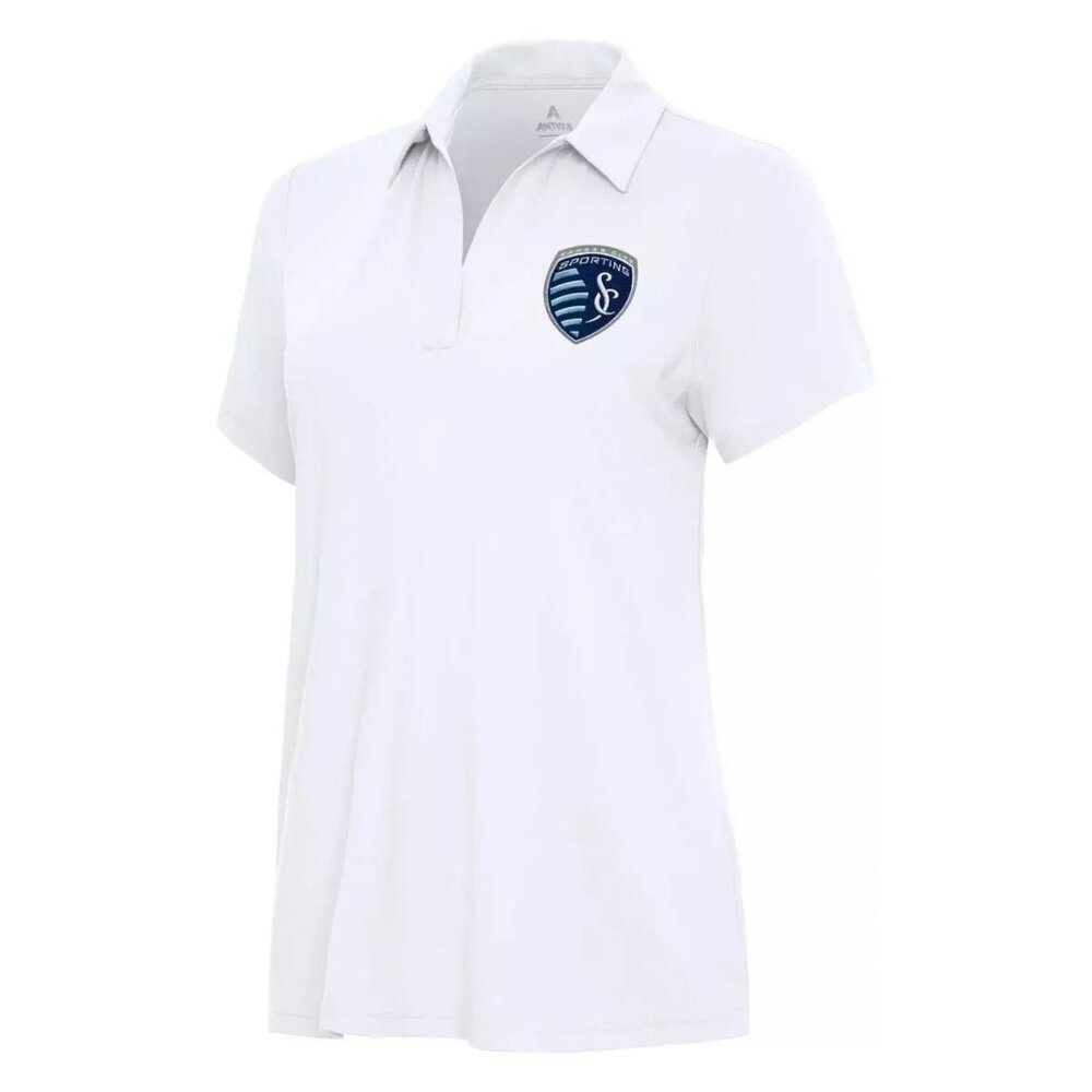Antigua Women's Sporting Kansas City Era Polo White Short Sleeve NHL Size Large